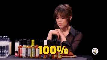 Jenna Ortega Hot Ones GIF by First We Feast