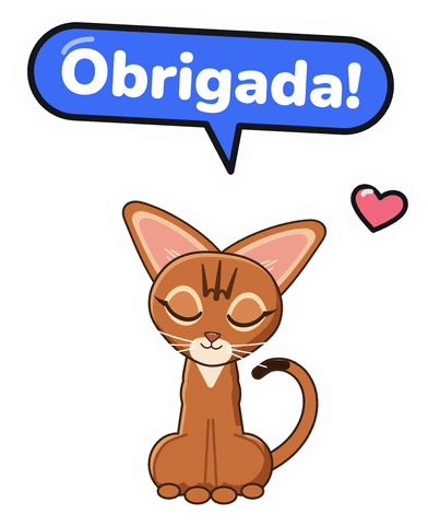 Cat Thank You Sticker by Venus · LangX