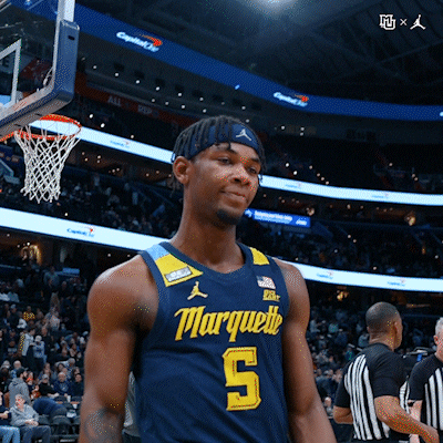 College Basketball Smile GIF by Marquette Athletics