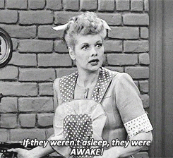 if they werent asleep they were awake i love lucy GIF