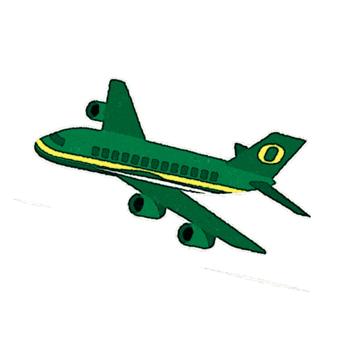 Oregon Ducks Plane Sticker by University of Oregon