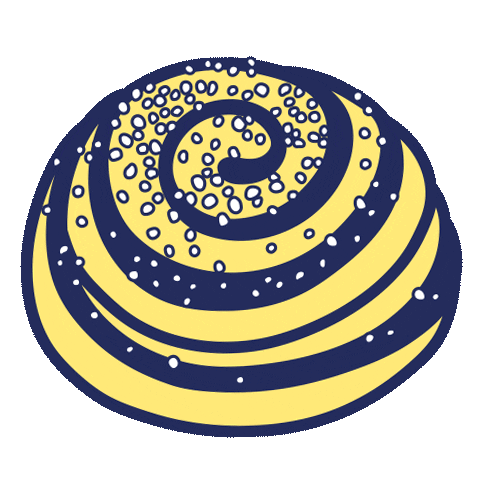 Cinnamon Roll Eating Sticker by Suzzi Kafe