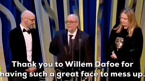Willem Dafoe Bafta Film Awards GIF