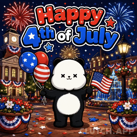 Independence Day Celebration GIF by Kanpai Pandas