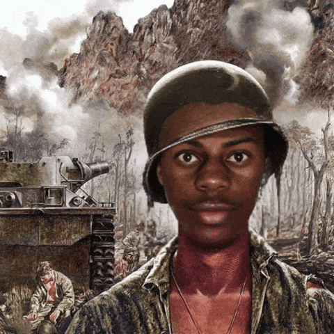 Thousand Yard Stare Speed GIF