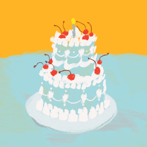 Happy Birthday Cake GIF by art of madeleine