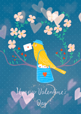 Valentines Day Bird GIF