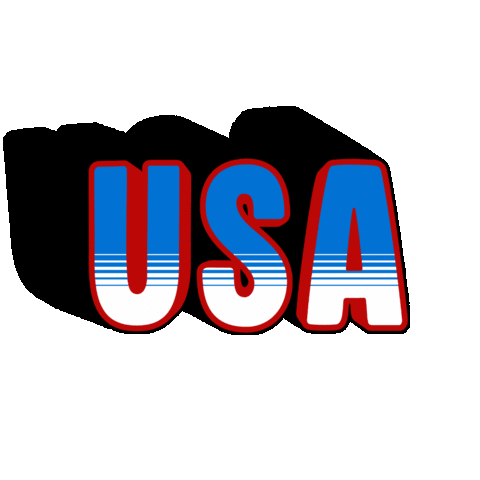 Independence Day Usa Sticker by Jennifer Greenhill