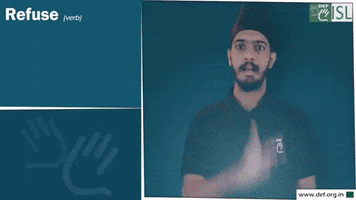 Sign Language Refuse GIF by ISL Connect