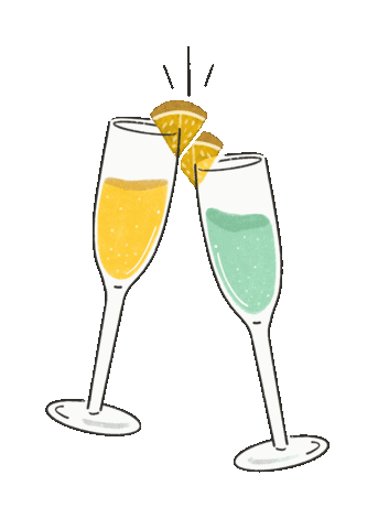 Cheers Champagne Sticker by OEB Breakfast Co.