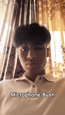 Stare Microphone GIF