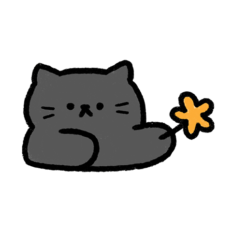 Cat Flower Sticker