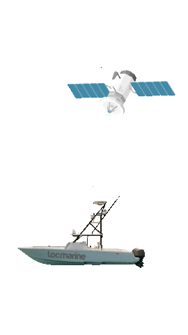 Satellite Sticker by Loc marine