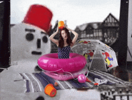 Beach Snowman GIF