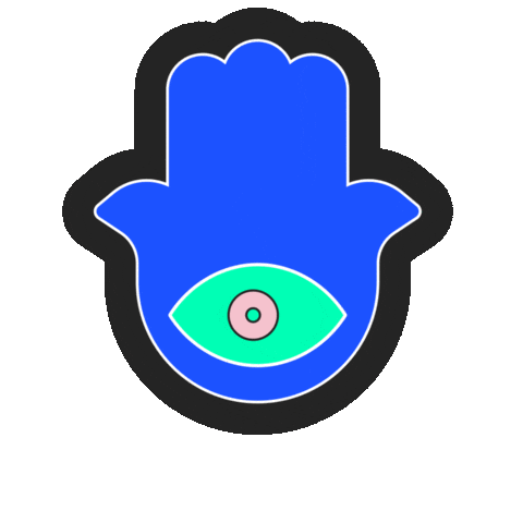 Hamsa Hannukkah Sticker by namburg drori