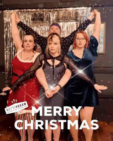 Merry Christmas GIF by Nottingham Roller Derby