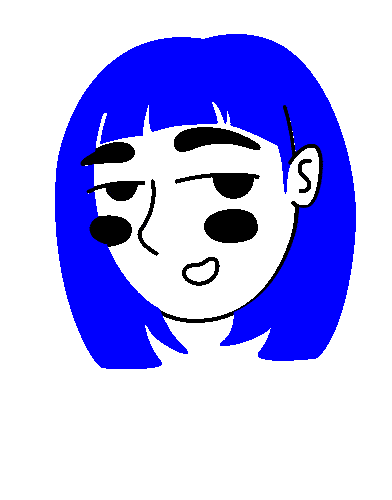 Electric Blue Doodle Sticker by MACA hair studio