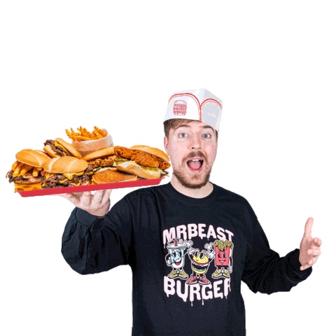 Hungry Sticker by MrBeast Burger