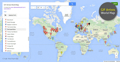 Google Maps Artists World Map GIF by Okkult Motion Pictures