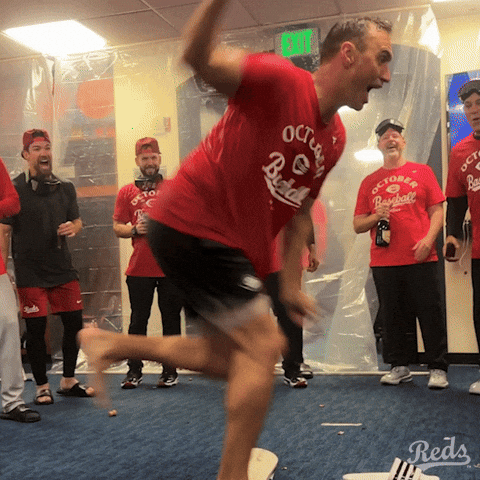 Dance Celebration GIF by Cincinnati Reds