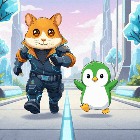 Penguin Running GIF by Hamieverse