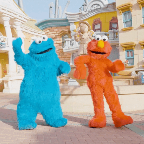 Cookie Monster Dance GIF by PortAventuraWorld