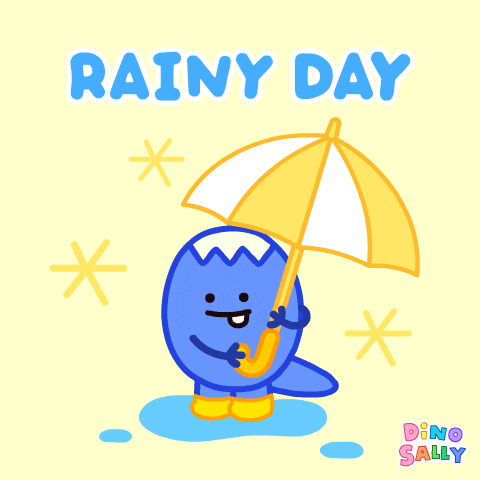 Happy Rainy Day GIF by DINOSALLY