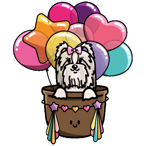 Shih Tzu Dog Sticker by TEHZETA for iOS & Android | GIPHY