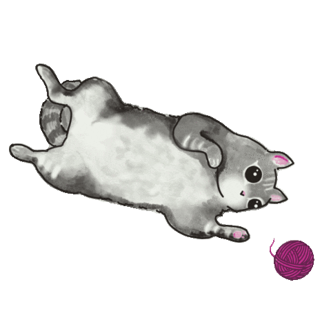 Bored Cat Sticker by Barbaramtbbq