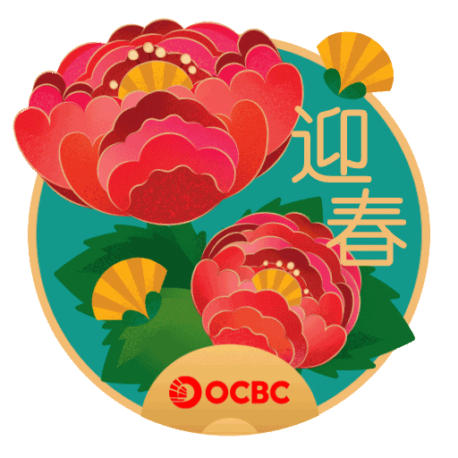 Spring Blossom Sticker by OCBC Bank