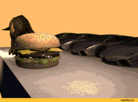 Dinosaur Hamburger GIF