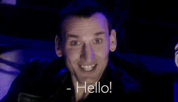christopher eccleston hello GIF by Doctor Who