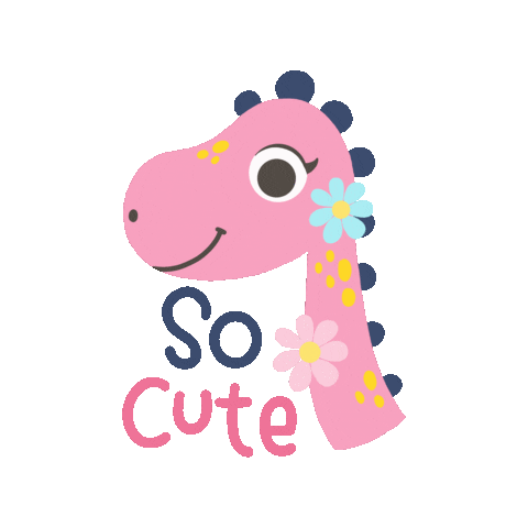 Flowers Dino Sticker
