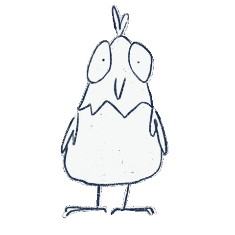 Chicken Sticker by Visueliseren