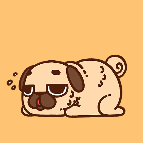 Melt Melting GIF by Puglie Pug