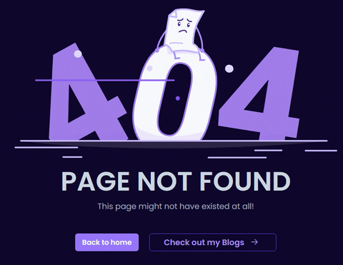 Page not found Lottie animation