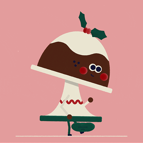 Christmas Pudding GIF by Mioe Studio