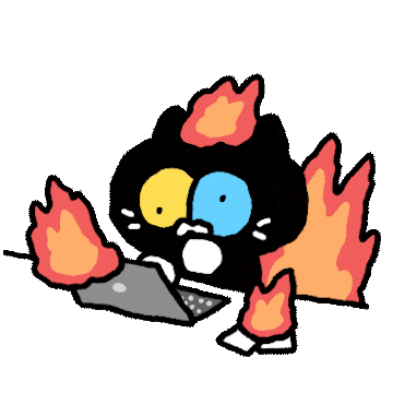 Fire Burning Sticker by bubble