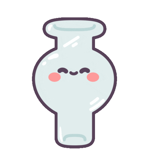 Happy Glass Sticker by RubyPearlCo