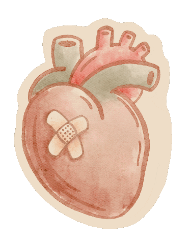 Sick Heart Sticker