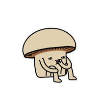 cry mushroom GIF