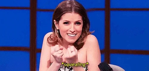 Excited Anna Kendrick GIF