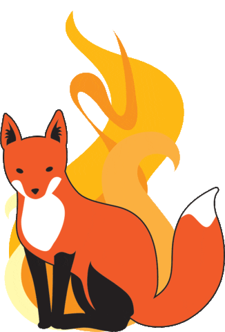 Fire Fox Sticker by Little Metal Foxes