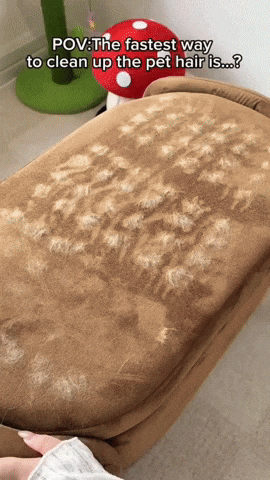 Fur-Free Grooming Gloves GIF