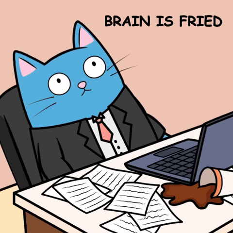 Tired Blue Cat GIF
