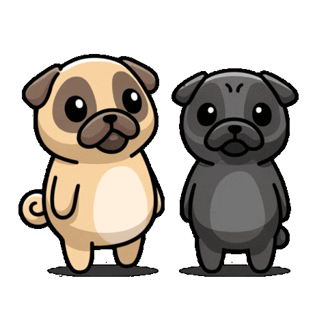 Happy I Love You Sticker by Pugs