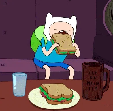 Adventure Time Eating GIF