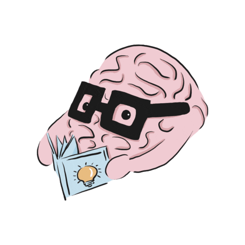 Brain Working Sticker by Aninha Martins