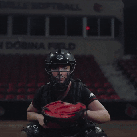 Softball Throw Out GIF by Louisville Cardinals