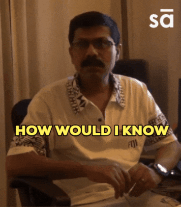 Do Not Know No Idea Gif By Sudeep Audio GIF